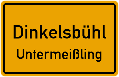 Straßenverzeichnis Dinkelsbühl Untermeißling