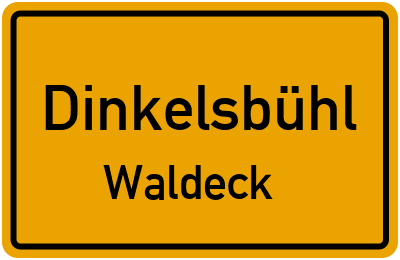 Ortsschild Dinkelsbühl Waldeck
