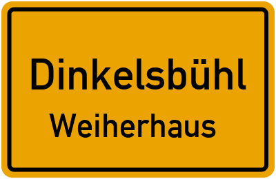 Straßenverzeichnis Dinkelsbühl Weiherhaus