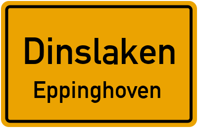 Ortsschild Dinslaken Eppinghoven