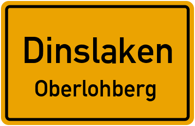 Ortsschild Dinslaken Oberlohberg