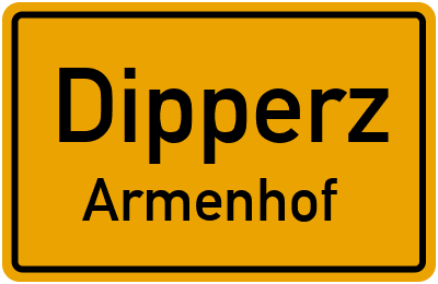 Ortsschild Dipperz Armenhof