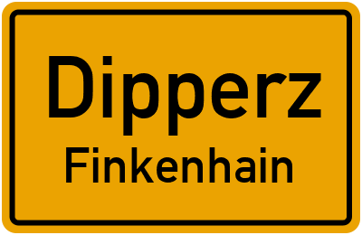 Ortsschild Dipperz Finkenhain
