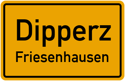 Ortsschild Dipperz Friesenhausen