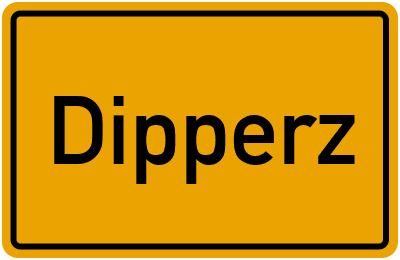 Ortsschild von Dipperz in Hessen