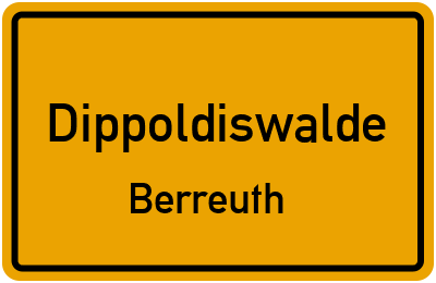 Ortsschild Dippoldiswalde Berreuth
