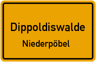 Straßenverzeichnis Dippoldiswalde Niederpöbel