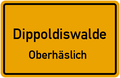Straßenverzeichnis Dippoldiswalde Oberhäslich