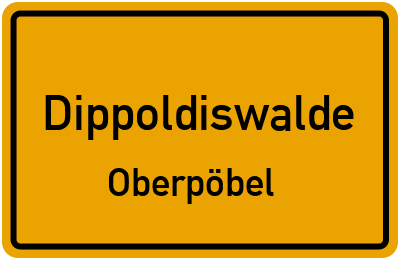 Ortsschild Dippoldiswalde Oberpöbel
