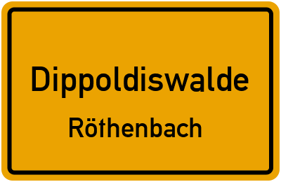 Straßenverzeichnis Dippoldiswalde Röthenbach
