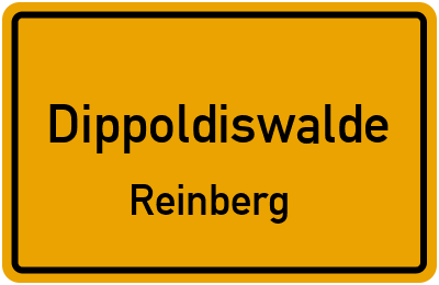 Ortsschild Dippoldiswalde Reinberg