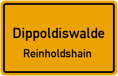 Ortsschild Dippoldiswalde Reinholdshain