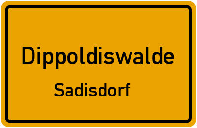 Ortsschild Dippoldiswalde Sadisdorf