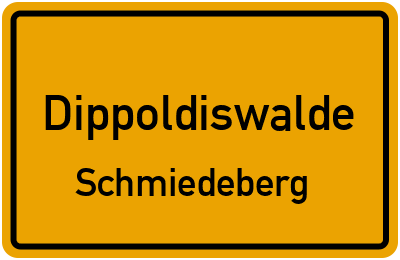 Ortsschild Dippoldiswalde Schmiedeberg