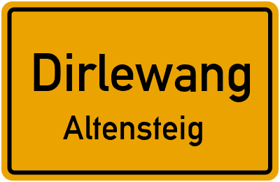 Straßenverzeichnis Dirlewang Altensteig