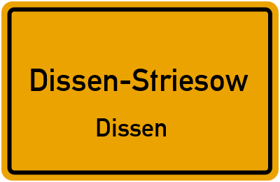 Straßenverzeichnis Dissen-Striesow Dissen