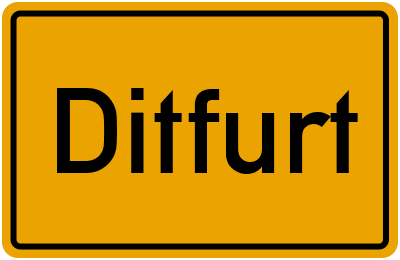 Ortsschild von Gemeinde Ditfurt in Sachsen-Anhalt