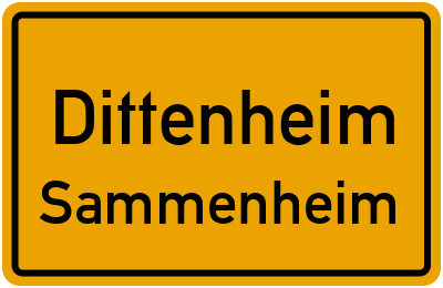 Ortsschild Dittenheim Sammenheim