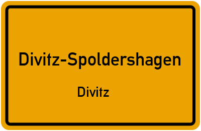 Straßenverzeichnis Divitz-Spoldershagen Divitz