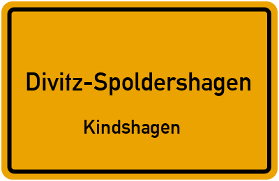 Straßenverzeichnis Divitz-Spoldershagen Kindshagen