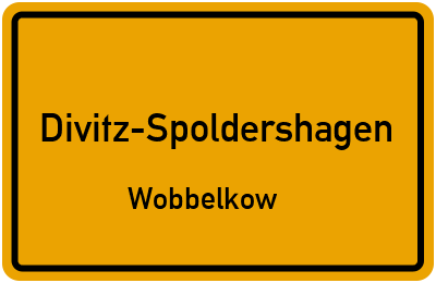 Straßenverzeichnis Divitz-Spoldershagen Wobbelkow
