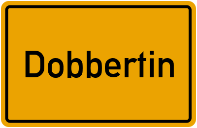 Ortsschild von Dobbertin in Mecklenburg-Vorpommern