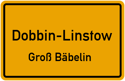 Straßenverzeichnis Dobbin-Linstow Groß Bäbelin