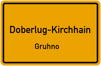Straßenverzeichnis Doberlug-Kirchhain Gruhno