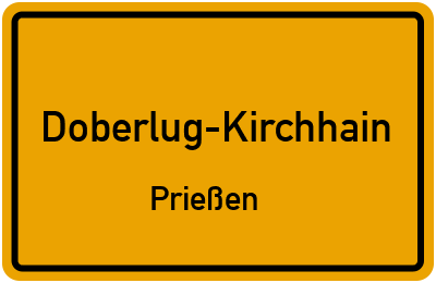 Straßenverzeichnis Doberlug-Kirchhain Prießen