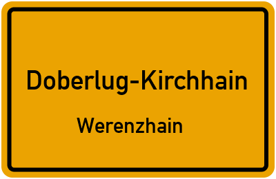 Straßenverzeichnis Doberlug-Kirchhain Werenzhain
