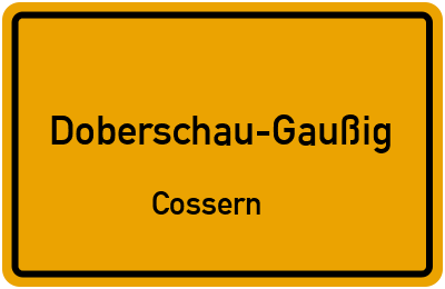 Straßenverzeichnis Doberschau-Gaußig Cossern