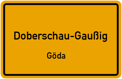 Straßenverzeichnis Doberschau-Gaußig Göda