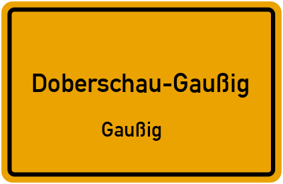 Straßenverzeichnis Doberschau-Gaußig Gaußig