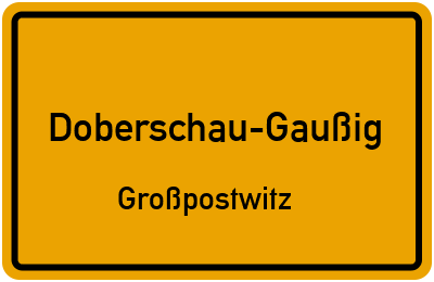 Straßenverzeichnis Doberschau-Gaußig Großpostwitz
