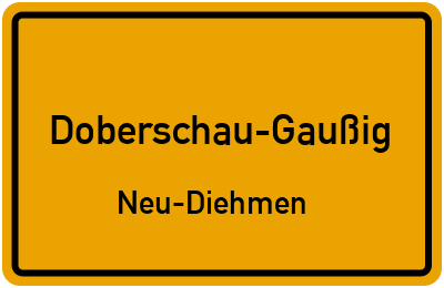 Straßenverzeichnis Doberschau-Gaußig Neu-Diehmen