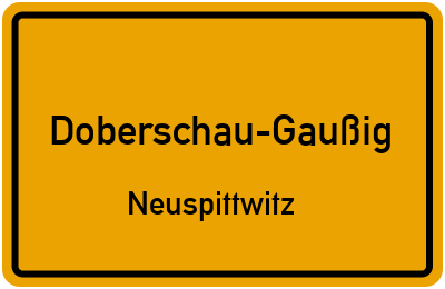 Straßenverzeichnis Doberschau-Gaußig Neuspittwitz