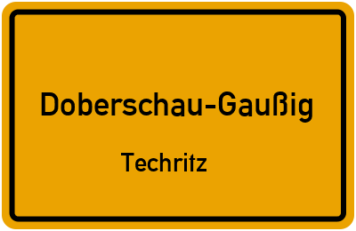 Straßenverzeichnis Doberschau-Gaußig Techritz