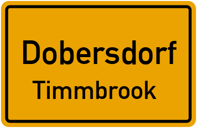 Straßenverzeichnis Dobersdorf Timmbrook