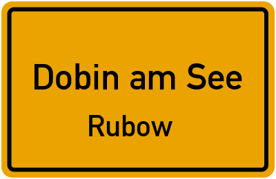Straßenverzeichnis Dobin am See Rubow