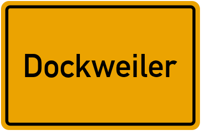 Ortsschild von Gemeinde Dockweiler in Rheinland-Pfalz