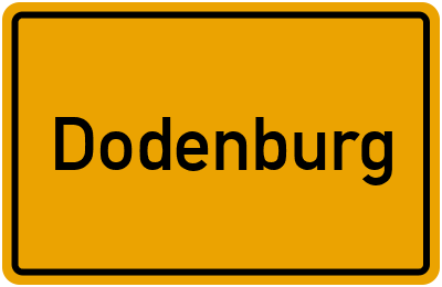 Ortsschild von Gemeinde Dodenburg in Rheinland-Pfalz