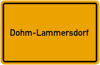 Ortsschild von Dohm-Lammersdorf in Rheinland-Pfalz