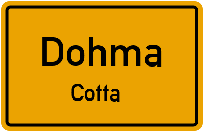 Straßenverzeichnis Dohma Cotta