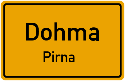 Straßenverzeichnis Dohma Pirna