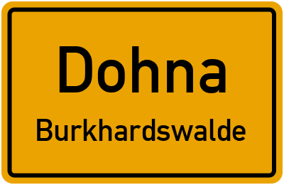 Straßenverzeichnis Dohna Burkhardswalde