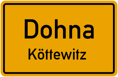 Straßenverzeichnis Dohna Köttewitz
