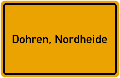 Ortsschild von Gemeinde Dohren, Nordheide in Niedersachsen