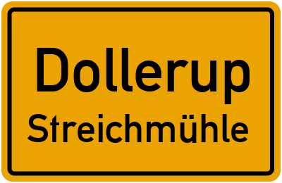 Straßenverzeichnis Dollerup Streichmühle