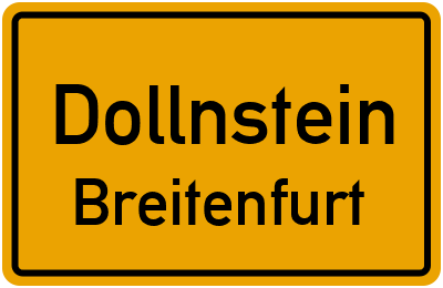 Ortsschild Dollnstein Breitenfurt