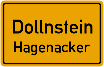 Ortsschild Dollnstein Hagenacker